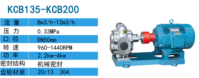 KCB200不銹鋼齒輪泵 KCB200不銹鋼齒輪泵