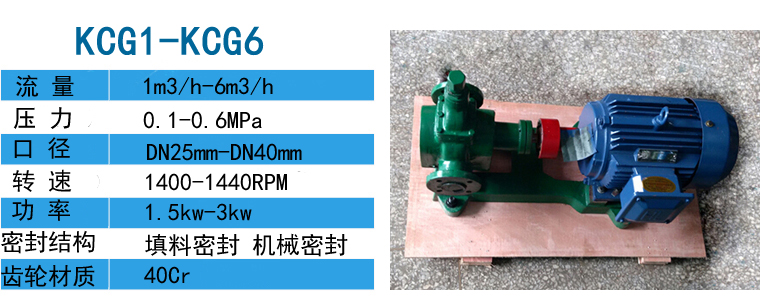 KCG高溫齒輪泵 KCG高溫齒輪泵
